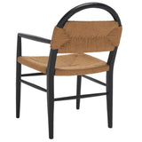 Safavieh Farley Dining Chair XII23 Black Sungkai / Natural Jute Rope Wood DCH1207A