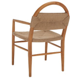 Safavieh Farley Dining Chair XII23 Brown Sungkai / Natural Jute Rope Wood DCH1207B