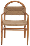 Safavieh Farley Dining Chair XII23 Brown Sungkai / Natural Jute Rope Wood DCH1207B