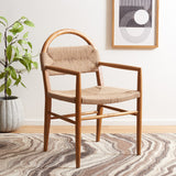 Safavieh Farley Dining Chair XII23 Brown Sungkai / Natural Jute Rope Wood DCH1207B