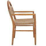 Safavieh Farley Dining Chair XII23 Brown Sungkai / Natural Jute Rope Wood DCH1207B