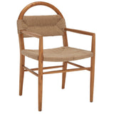 Safavieh Farley Dining Chair XII23 Brown Sungkai / Natural Jute Rope Wood DCH1207B