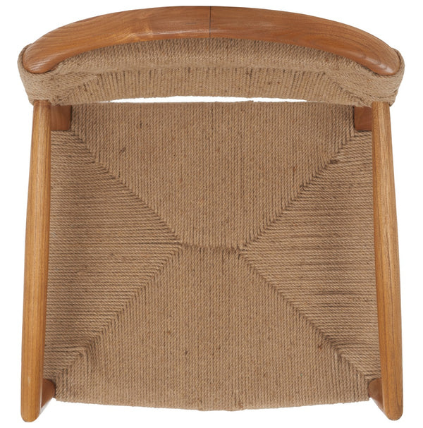 Safavieh Farley Dining Chair XII23 Brown Sungkai / Natural Jute Rope Wood DCH1207B
