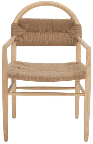 Safavieh Farley Dining Chair - Coastal Charm With Modern Elegance, Ergonomic Support & Sleek Design For Any Space Natural Sungkai / Natural Jute Rope DCH1207C