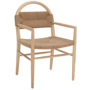 Safavieh Farley Dining Chair - Coastal Charm With Modern Elegance, Ergonomic Support & Sleek Design For Any Space Natural Sungkai / Natural Jute Rope DCH1207C
