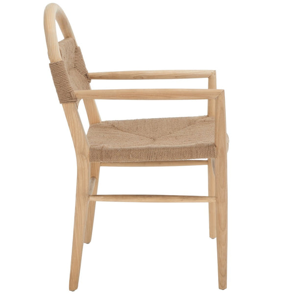 Safavieh Farley Dining Chair - Coastal Charm With Modern Elegance, Ergonomic Support & Sleek Design For Any Space Natural Sungkai / Natural Jute Rope DCH1207C