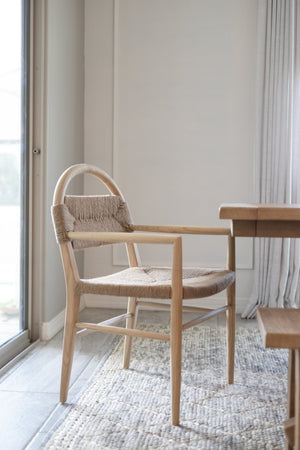 Safavieh Farley Dining Chair - Coastal Charm With Modern Elegance, Ergonomic Support & Sleek Design For Any Space Natural Sungkai / Natural Jute Rope DCH1207C