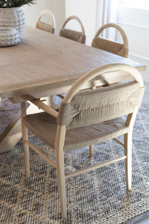 Safavieh Farley Dining Chair - Coastal Charm With Modern Elegance, Ergonomic Support & Sleek Design For Any Space Natural Sungkai / Natural Jute Rope DCH1207C