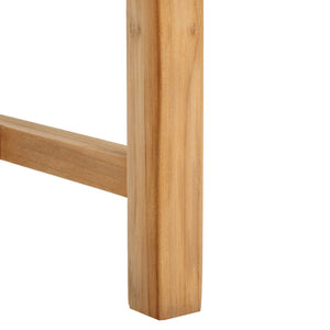 Safavieh Sorrento Dining Chair - Modern Teak Frame With Woven Leather Bands For Stylish Coastal Dining Spaces White / Natural DCH1208A