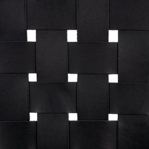 Safavieh Sorrento Dining Chair - Modern Teak Frame With Woven Leather Bands For Stylish Coastal Dining Spaces Black / Black DCH1208B