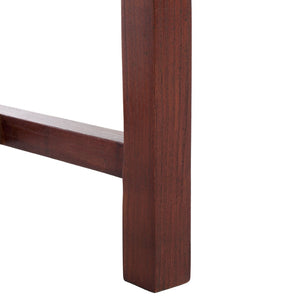 Safavieh Sorrento Dining Chair - Modern Teak Frame With Woven Leather Bands For Stylish Coastal Dining Spaces Brown / Brown DCH1208C