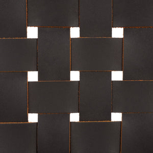 Safavieh Sorrento Dining Chair - Modern Teak Frame With Woven Leather Bands For Stylish Coastal Dining Spaces Brown / Brown DCH1208C