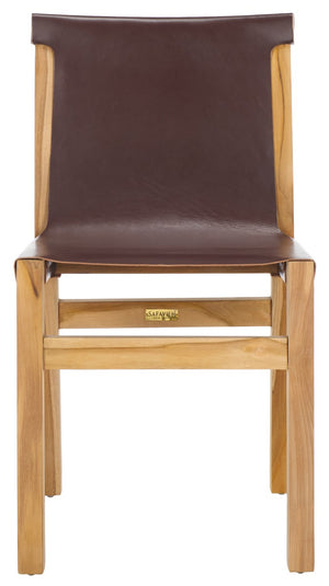 Safavieh Arian Dining Chair Cognac / Natural 18.5" x 22.8" x 34.1"