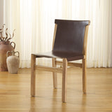 Safavieh Arian Dining Chair Cognac / Natural 18.5" x 22.8" x 34.1"