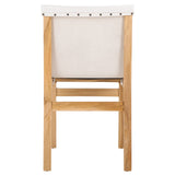 Safavieh Arian Dining Chair White / Natural 18.5" x 22.8" x 34.1"