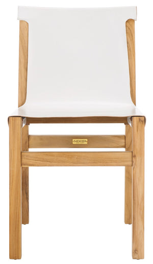 Safavieh Arian Dining Chair White / Natural 18.5" x 22.8" x 34.1"