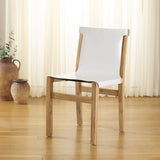 Safavieh Arian Dining Chair White / Natural 18.5" x 22.8" x 34.1"