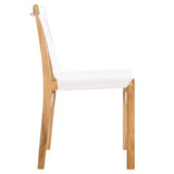 Safavieh Arian Dining Chair White / Natural 18.5" x 22.8" x 34.1"