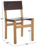 Safavieh Romee Dining Chair Cognac / Natural 18.5" x 20.1" x 33.7"