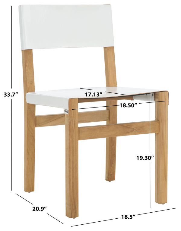 Safavieh Romee Dining Chair White / Natural 18.5" x 20.9" x 33.7"