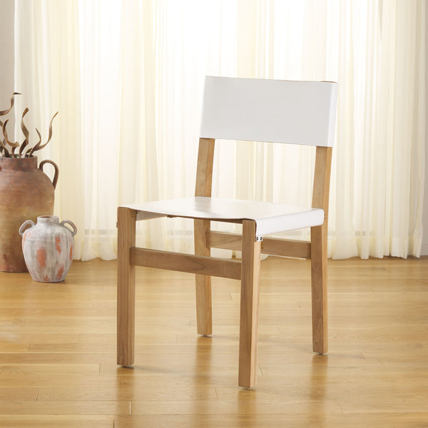 Safavieh Romee Dining Chair White / Natural 18.5" x 20.9" x 33.7"