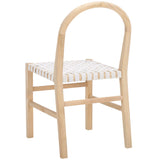 Safavieh Kinzee Dining Chair White / Natural 19.5" x 21.3" x 35.8"