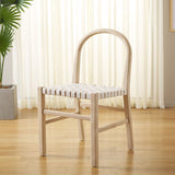 Safavieh Kinzee Dining Chair White / Natural 19.5" x 21.3" x 35.8"