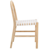 Safavieh Kinzee Dining Chair White / Natural 19.5" x 21.3" x 35.8"