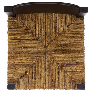 Safavieh Aristedes Dining Chair - Elegant Natural Banana Leaf & Black Sungkai Wood For Modern Comfort DCH1212A