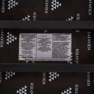 Safavieh Alcuin Dining Chair - Stylish Saddle Seat With Elegant Wood Frame For Chic Dining Spaces Saddle ,Black Leather,Wood,Fabric,Foam Dch1213a