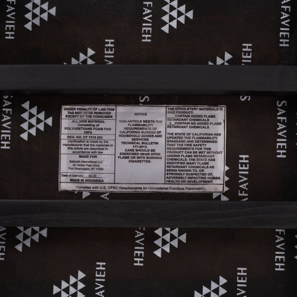 Safavieh Alcuin Dining Chair - Stylish Saddle Seat With Elegant Wood Frame For Chic Dining Spaces Saddle ,Black Leather,Wood,Fabric,Foam Dch1213a