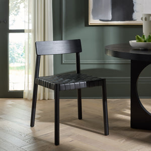 Safavieh Tyde Dining Chair - Elegant Black Leather & Solid Wood Frame For Modern Comfort & Style In Dining DCH1215A