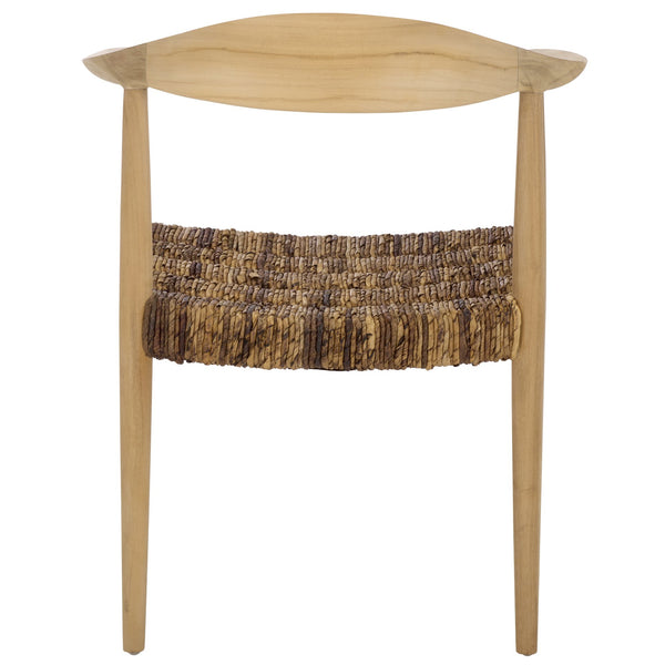 Safavieh Bandelier Banana Weaved Dining Chair - Unfinished Natural Teak, Rustic Elegance For Your Home Natural ,Natural Abacca,Wood Dch1217a