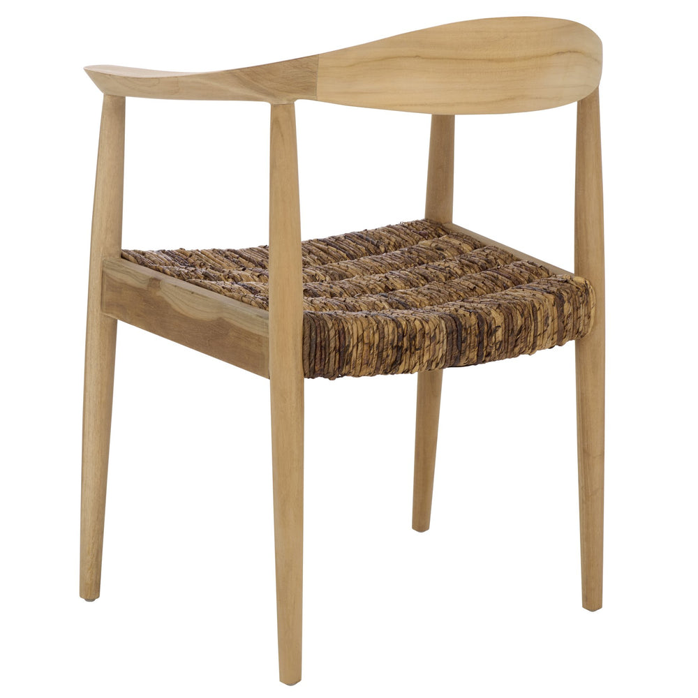 Safavieh Bandelier Banana Weaved Dining Chair - Unfinished Natural Teak, Rustic Elegance For Your Home Natural ,Natural Abacca,Wood Dch1217a