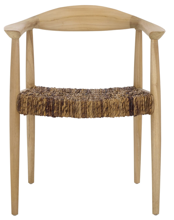 Safavieh Bandelier Banana Weaved Dining Chair - Unfinished Natural Teak, Rustic Elegance For Your Home Natural ,Natural Abacca,Wood Dch1217a