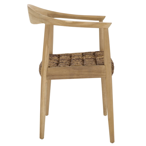 Safavieh Bandelier Banana Weaved Dining Chair - Unfinished Natural Teak, Rustic Elegance For Your Home Natural ,Natural Abacca,Wood Dch1217a