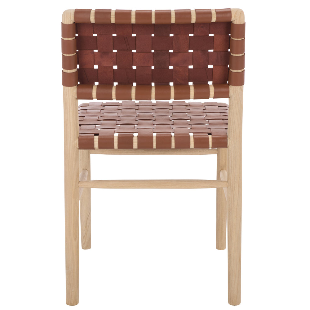 Kaiber Dining Chair With Genuine Leather Seat And Solid Wood Frame — Ergonomic, Durable, Stylish