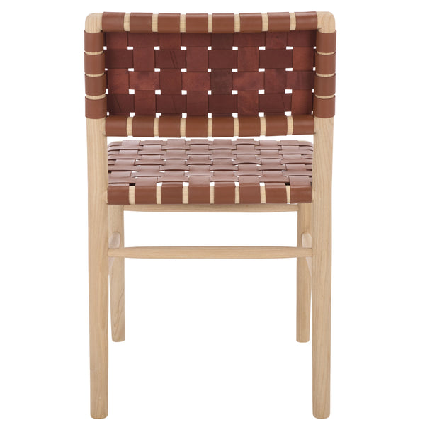 Kaiber Dining Chair With Genuine Leather Seat And Solid Wood Frame — Ergonomic, Durable, Stylish