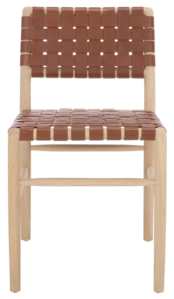 Kaiber Dining Chair With Genuine Leather Seat And Solid Wood Frame — Ergonomic, Durable, Stylish