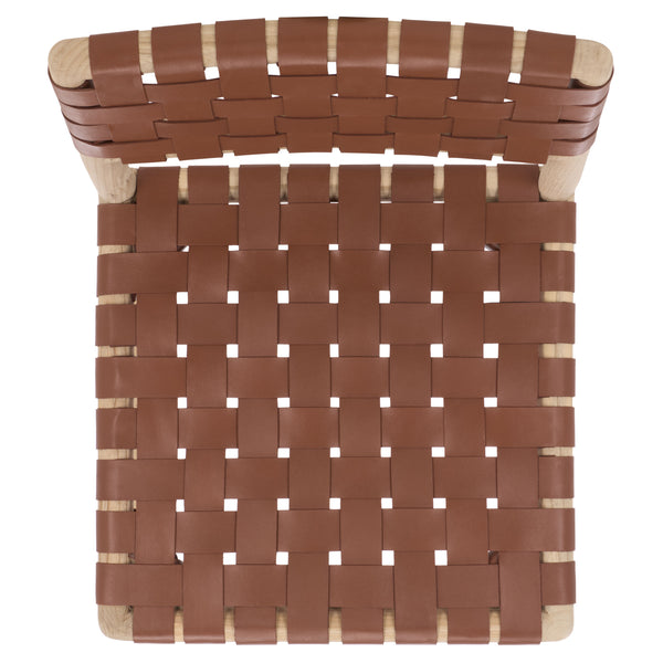 Kaiber Dining Chair With Genuine Leather Seat And Solid Wood Frame — Ergonomic, Durable, Stylish