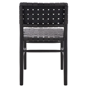 Kaiber Dining Chair With Genuine Leather Seat And Solid Wood Frame — Ergonomic, Durable, Stylish