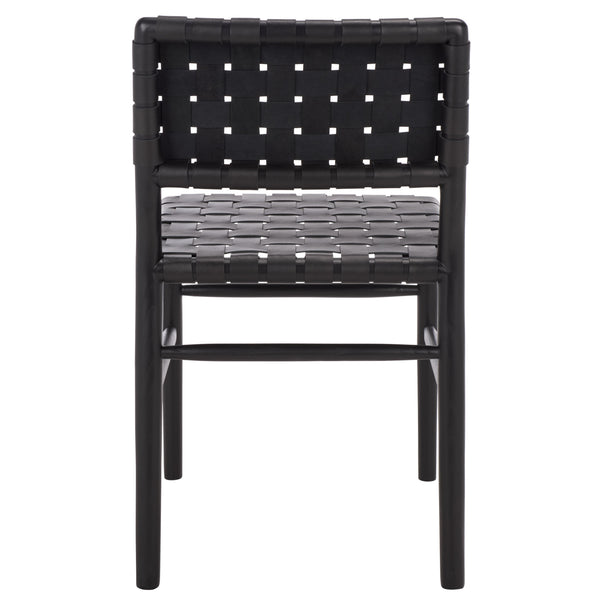 Kaiber Dining Chair With Genuine Leather Seat And Solid Wood Frame — Ergonomic, Durable, Stylish