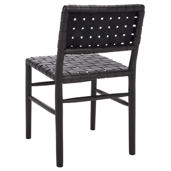 Kaiber Dining Chair With Genuine Leather Seat And Solid Wood Frame — Ergonomic, Durable, Stylish