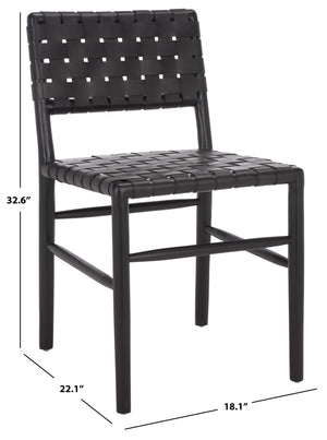 Kaiber Dining Chair With Genuine Leather Seat And Solid Wood Frame — Ergonomic, Durable, Stylish