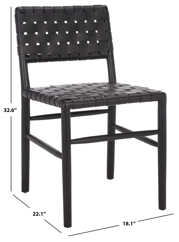 Kaiber Dining Chair With Genuine Leather Seat And Solid Wood Frame — Ergonomic, Durable, Stylish