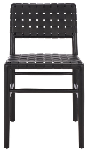 Kaiber Dining Chair With Genuine Leather Seat And Solid Wood Frame — Ergonomic, Durable, Stylish