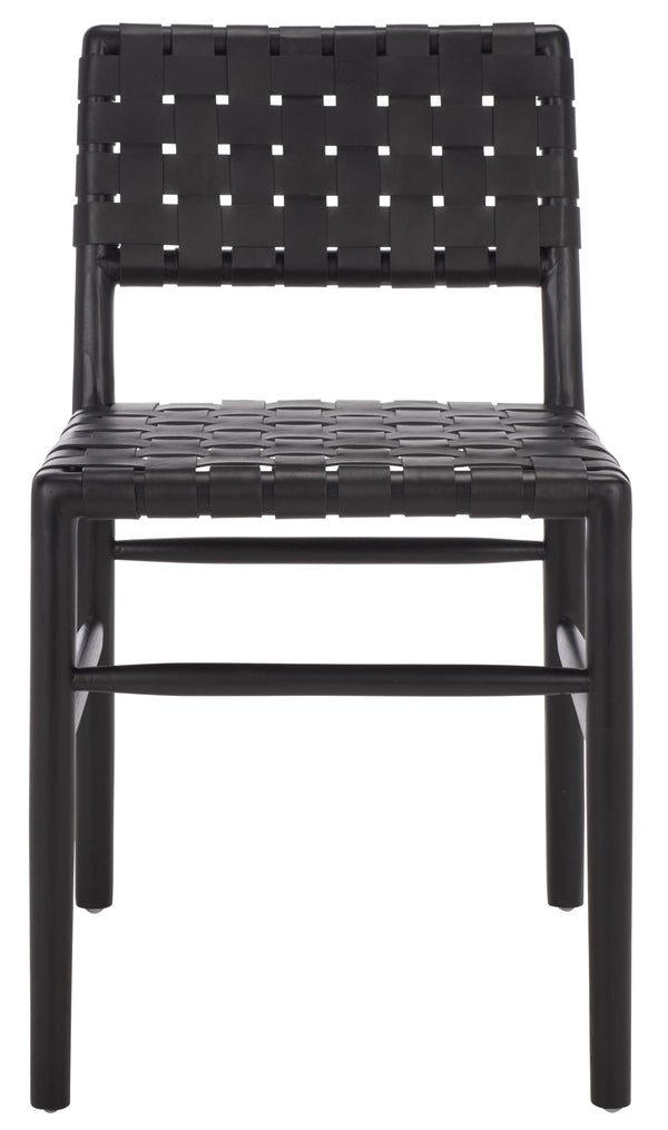 Kaiber Dining Chair With Genuine Leather Seat And Solid Wood Frame — Ergonomic, Durable, Stylish