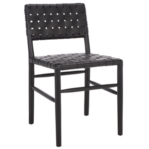 Kaiber Dining Chair With Genuine Leather Seat And Solid Wood Frame — Ergonomic, Durable, Stylish