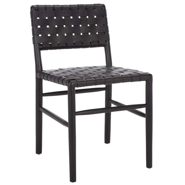 Kaiber Dining Chair With Genuine Leather Seat And Solid Wood Frame — Ergonomic, Durable, Stylish