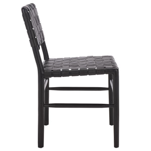 Kaiber Dining Chair With Genuine Leather Seat And Solid Wood Frame — Ergonomic, Durable, Stylish